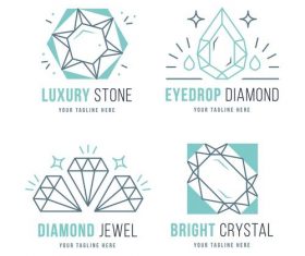 Diamond jewel logo vector