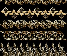 Different flower shape decoration design vector