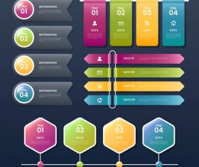 Different graphic business options vector