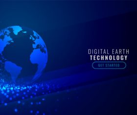 Digital earth technology vector