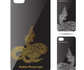 Dragon art pattern phone cases cover vector