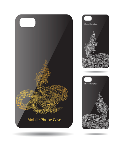 Dragon art pattern phone cases cover vector