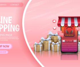 E-commerce review page login illustration vector