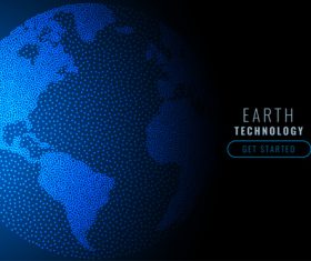 Earth technology abstract background vector