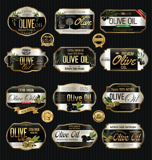 Extra virgin olive oil label vector