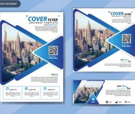 Famous building cover brochure vector
