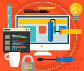 Flat business concept vector