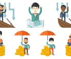 Flat business people vector