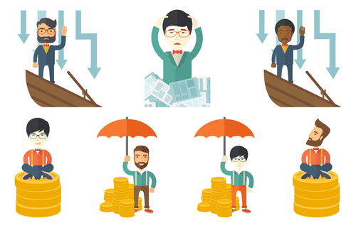 Flat business people vector