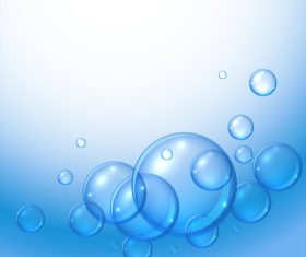 Floating bubbles background vector