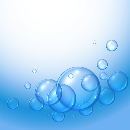 Floating bubbles background vector