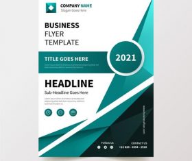 Flyer design business template vector
