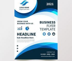 Flyer design business vector