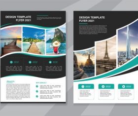 Flyer travel brochure vector