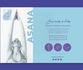 Flyer yoga classes vector