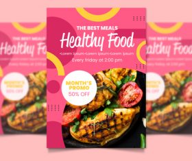 Food promotion flyers vector