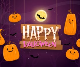 Funny halloween illustration vector