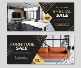 Furniture special sale flyer vector