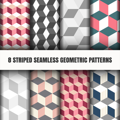 Geometric checkered seamless pattern vector