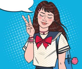 Girl Cartoon Vector Than V