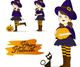 Girl halloween vector