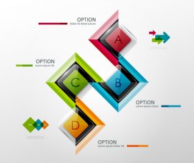 Glass button abstract infographics vector