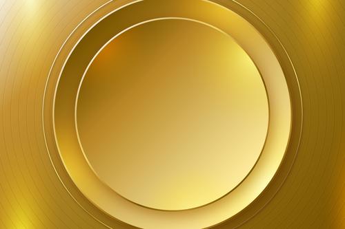 Golden arc abstract background vector