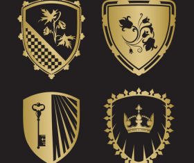 Golden heraldry vector