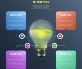 Good idea business infographic vector