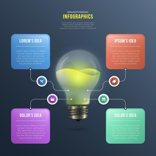 Good idea business infographic vector