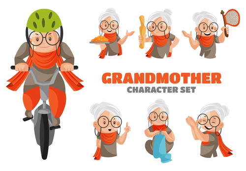 Grandmother cartoon vector