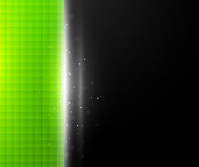 Green squares vector on black background