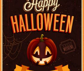 Greeting card halloween vector