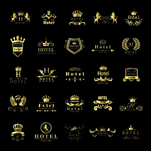 HOTEL golden logo vector