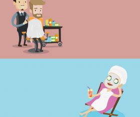 Haircut flat design vector