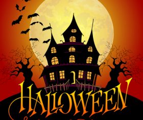 Halloween House Silhouette vector