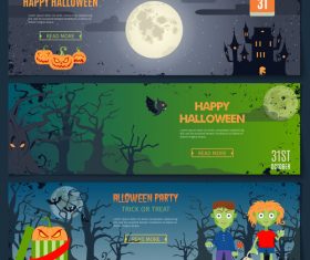 Halloween banners vector