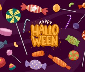 Halloween candy background illustration vector