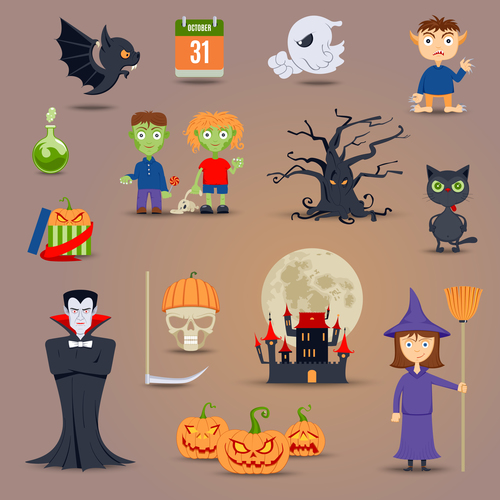 Halloween cartoon element vector