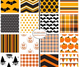 Halloween elements seamless pattern vector