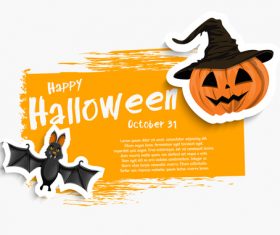 Halloween illustration card vector