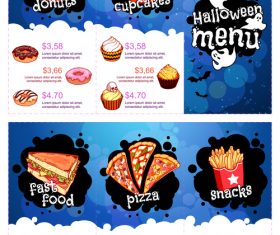 Halloween menu vector
