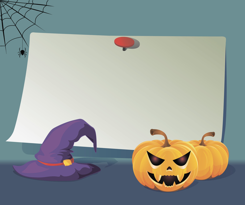 Halloween paper board vector