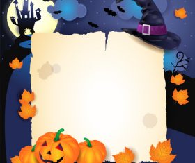 Halloween parchment castleback qua vector