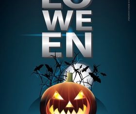 Halloween poster template design vector illustration