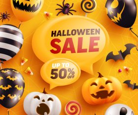 Halloween sale vector