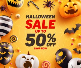 Happy halloween promotion vector