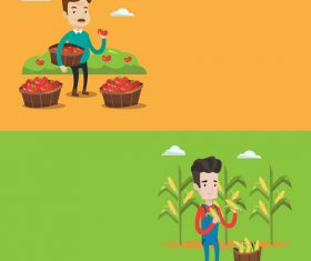 Harvest flat design vector