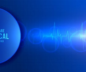 Healthcare medical dark blue background vector