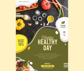 Healthy day flyers vector